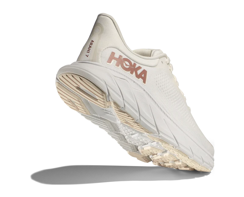 Hoka Arahi 7, Laufschuh, Damen, Blanc De Blanc/Rose Gold