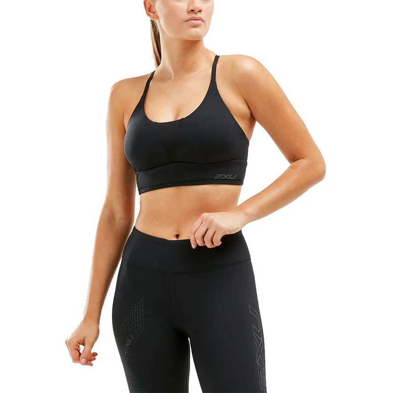 2XU Perform Crop Top, Damen, Black/Oil Slick