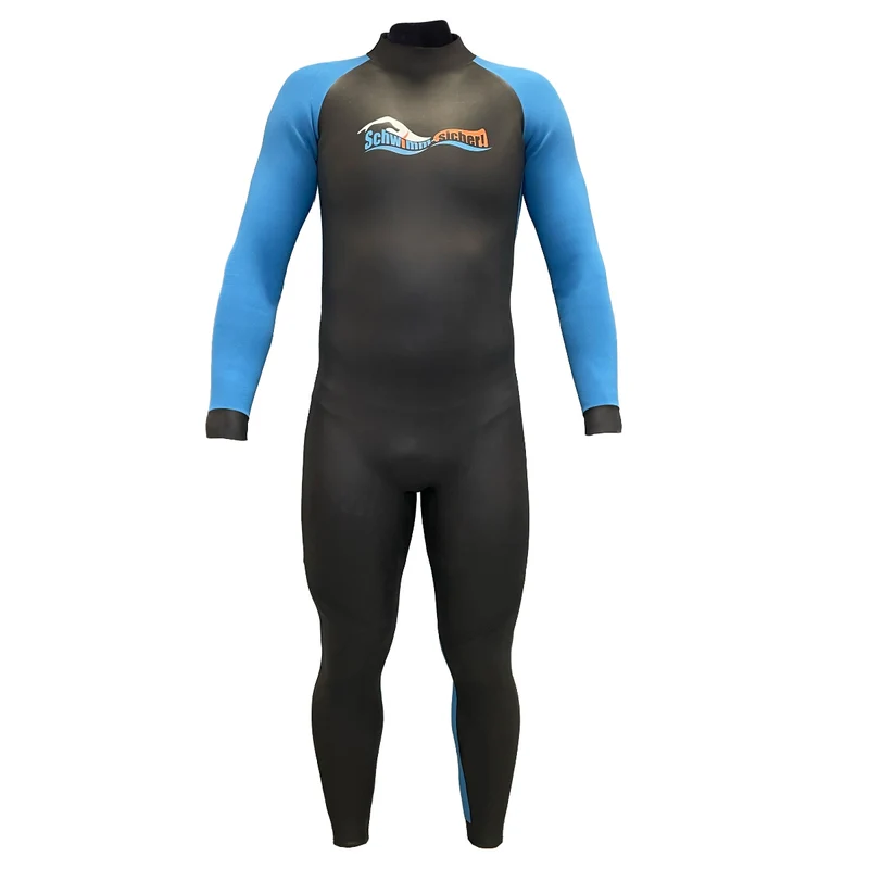schwimm-sicher.de Essential Openwater Wetsuit, Neoprenanzug, Herren, schwarz/blau