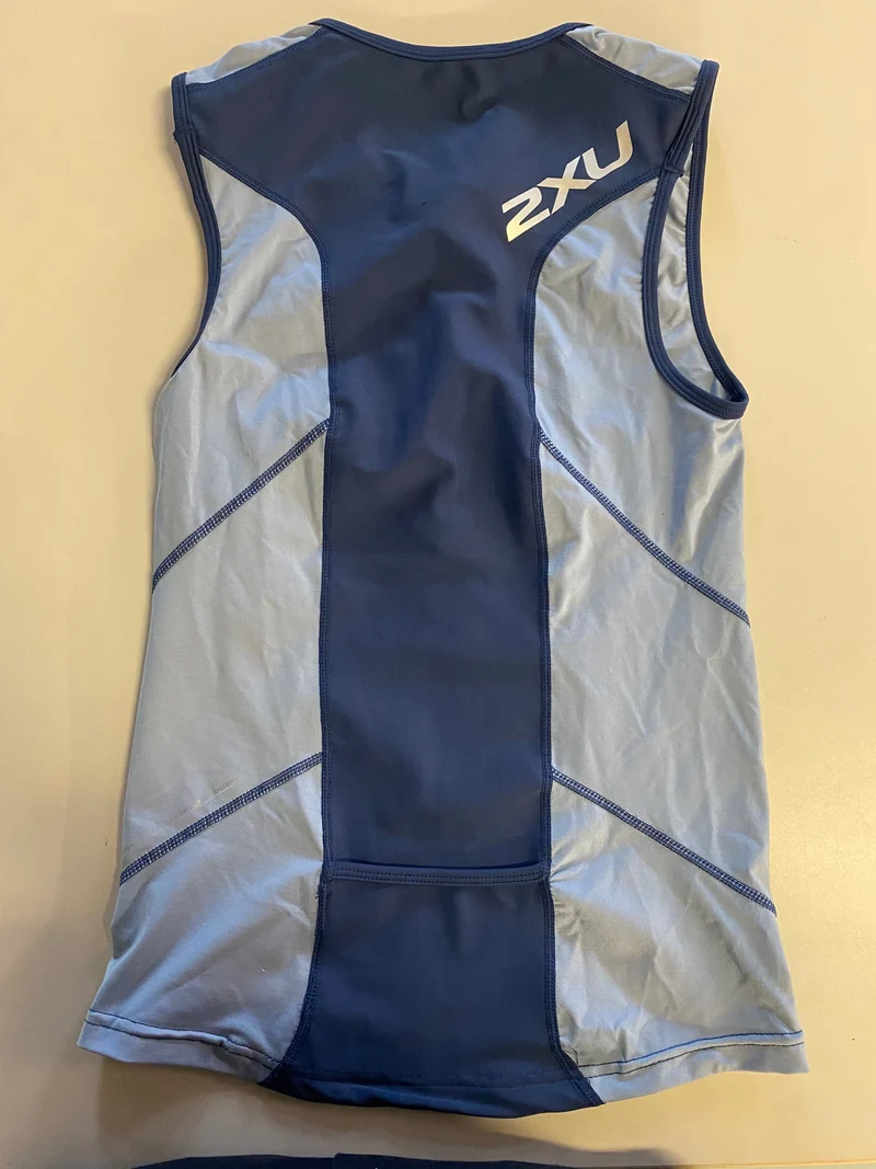 2XU Long Distance Tri Singlet, Damen, Indigo/Grey