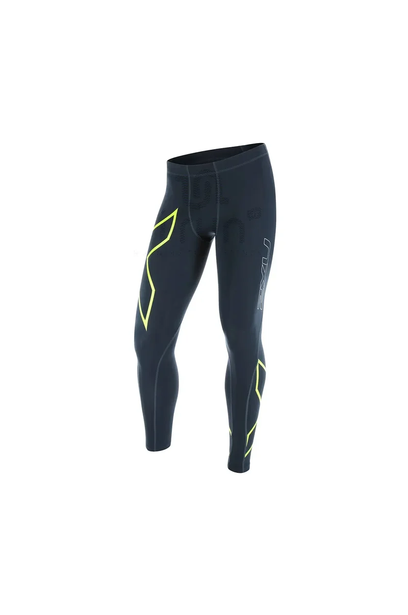 2XU Core Compression Tights, Laufhose, Herren Ombre/Yellow-Green