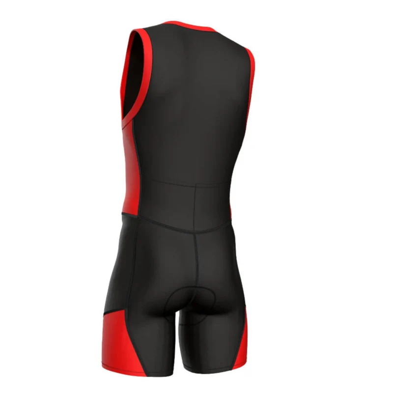 triathlon.de Basic TriSuit, Herren, schwarz/rot