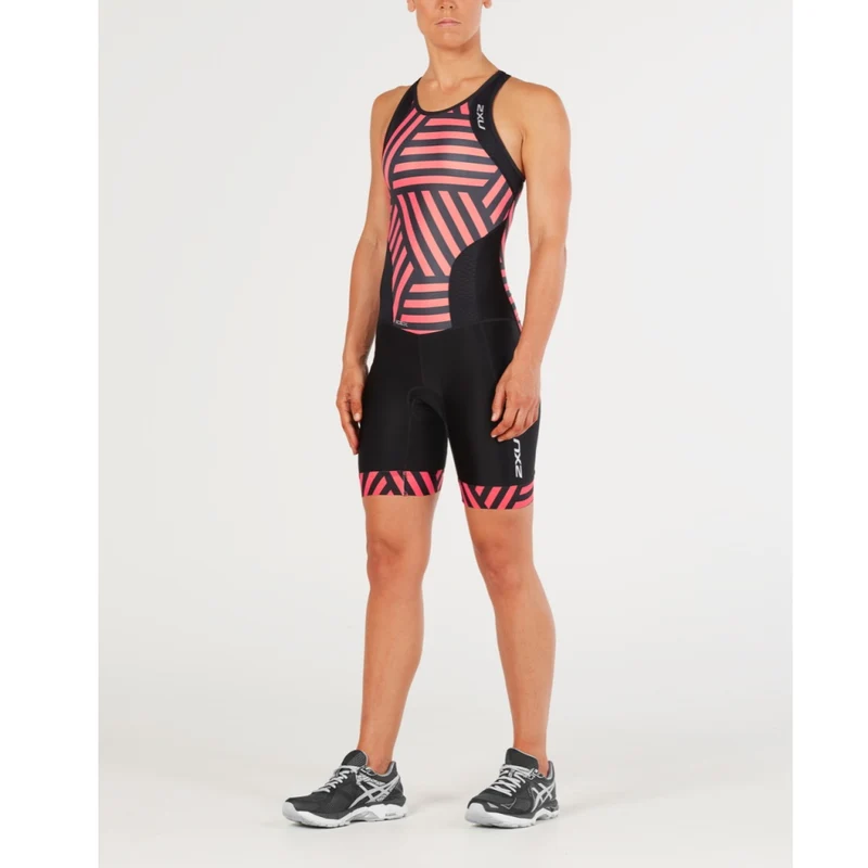 2XU Perform Y-Back Trisuit, Damen, schwarz/peach