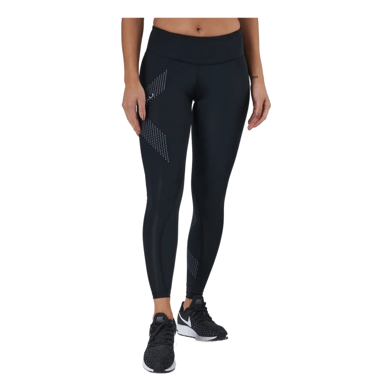 2XU Damen Mid-Rise Compression Tights, Black/Lavendust