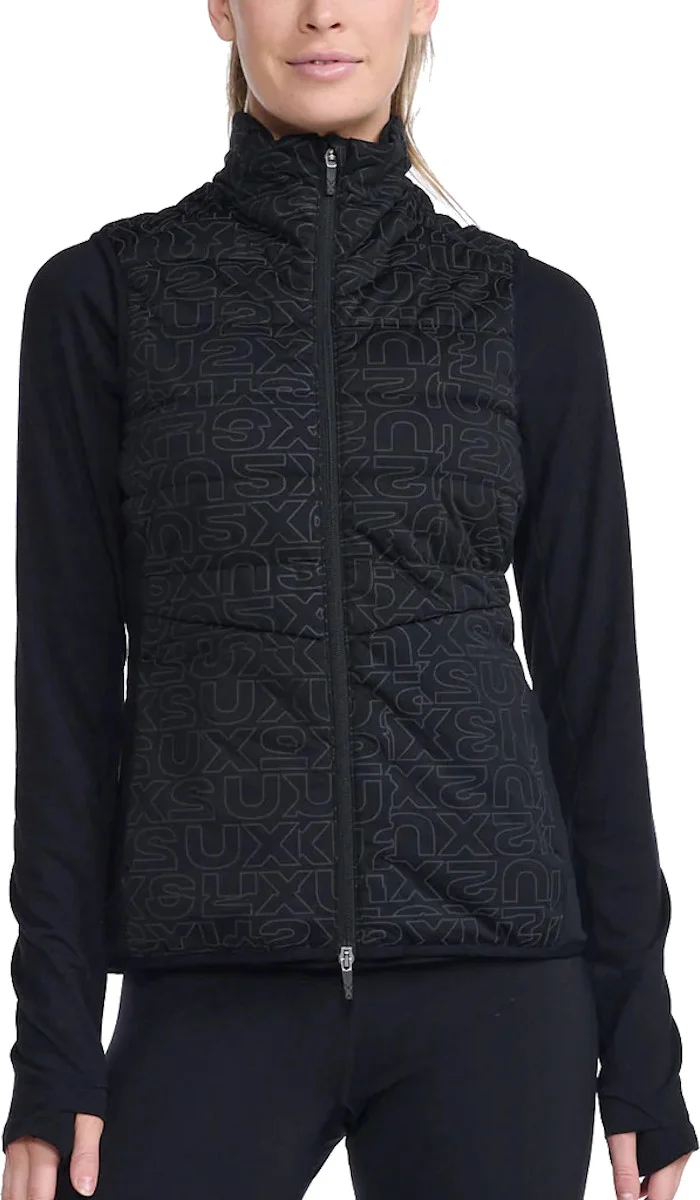 2XU Ignition Insulation Vest, Damen, Black/Abstract Monogram