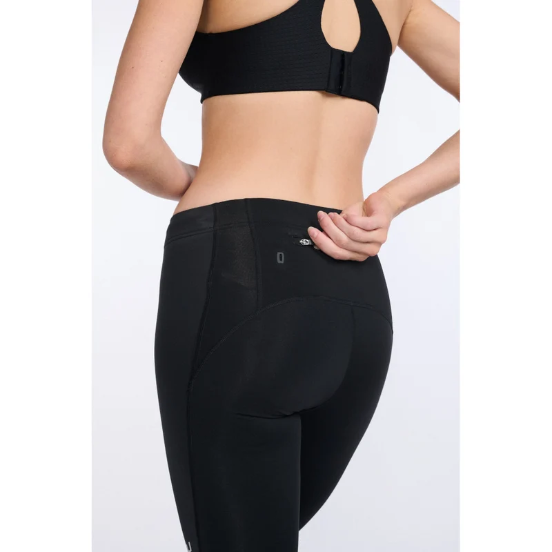 2XU Wind Defence Compression Tights, Damen, Laufhose, Black/Black reflective