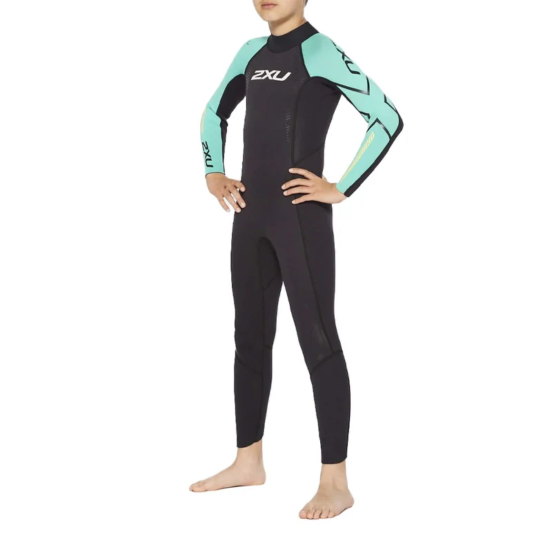 2XU Propel: Youth Wetsuit, Kinder, schwarz/türkis