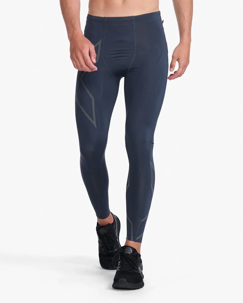 2XU Light Speed MCS Run Compression Tights, Laufhose, Herren, India Ink/Black Reflective