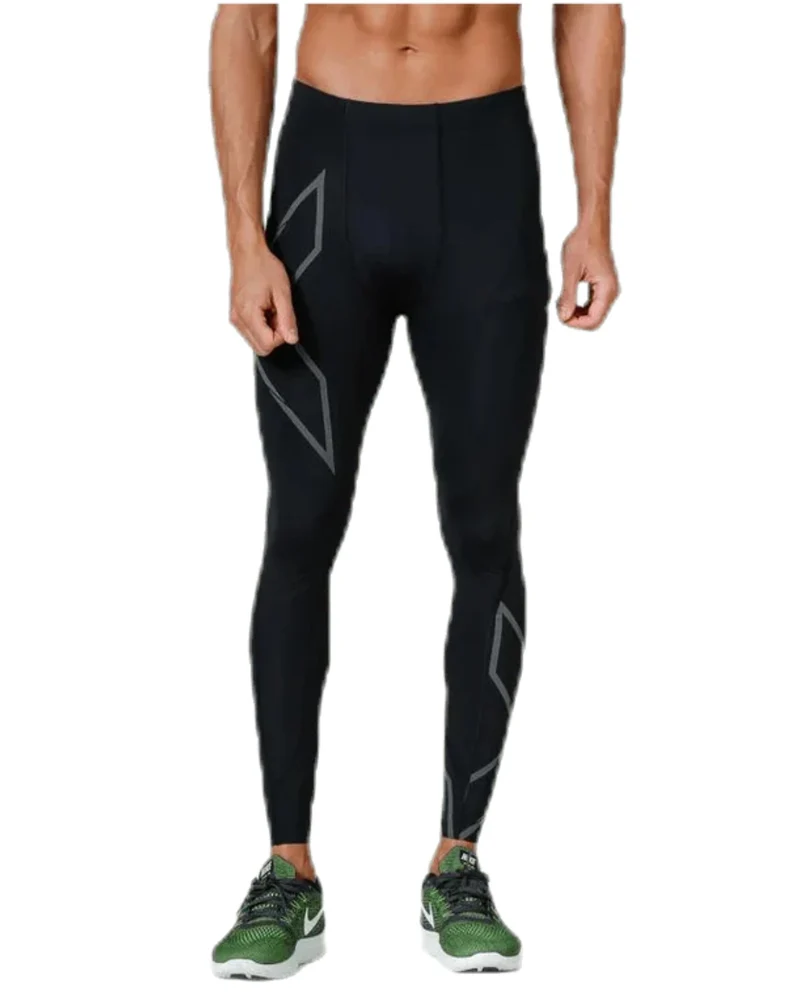 2XU Light Speed MCS Run Compression Tights, Herren, Laufhose, black/black reflective