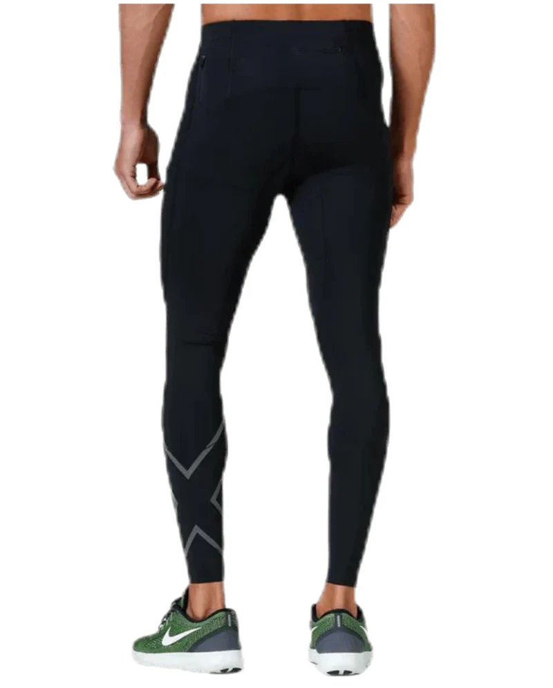2XU Light Speed MCS Run Compression Tights, Herren, Laufhose, black/black reflective