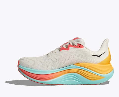 Hoka Skyward X, Laufschuh, Damen, Blanc de Blanc/Swim Day