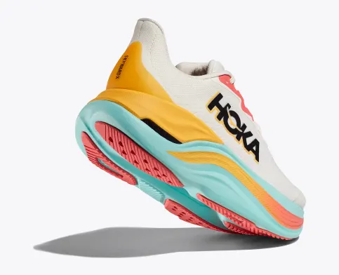 Hoka Skyward X, Laufschuh, Damen, Blanc de Blanc/Swim Day