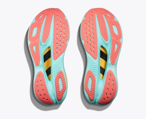 Hoka Skyward X, Laufschuh, Damen, Blanc de Blanc/Swim Day