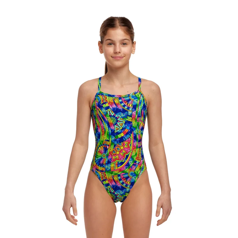 Way Funky Funkita Printed One Piece Spin The Bottle, Badeanzug, Kinder