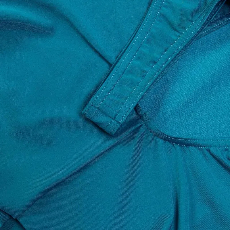 Speedo Logo mit tiefem U-Rückenausschnitt, petrol, Badeanzug, Damen