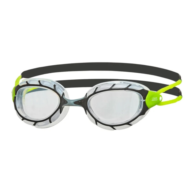 Zoggs Predator, Black/Green/clear, klare Gläser, schwarz/grün