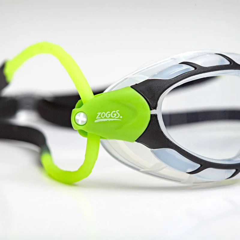 Zoggs Predator, Black/Green/clear, klare Gläser, schwarz/grün