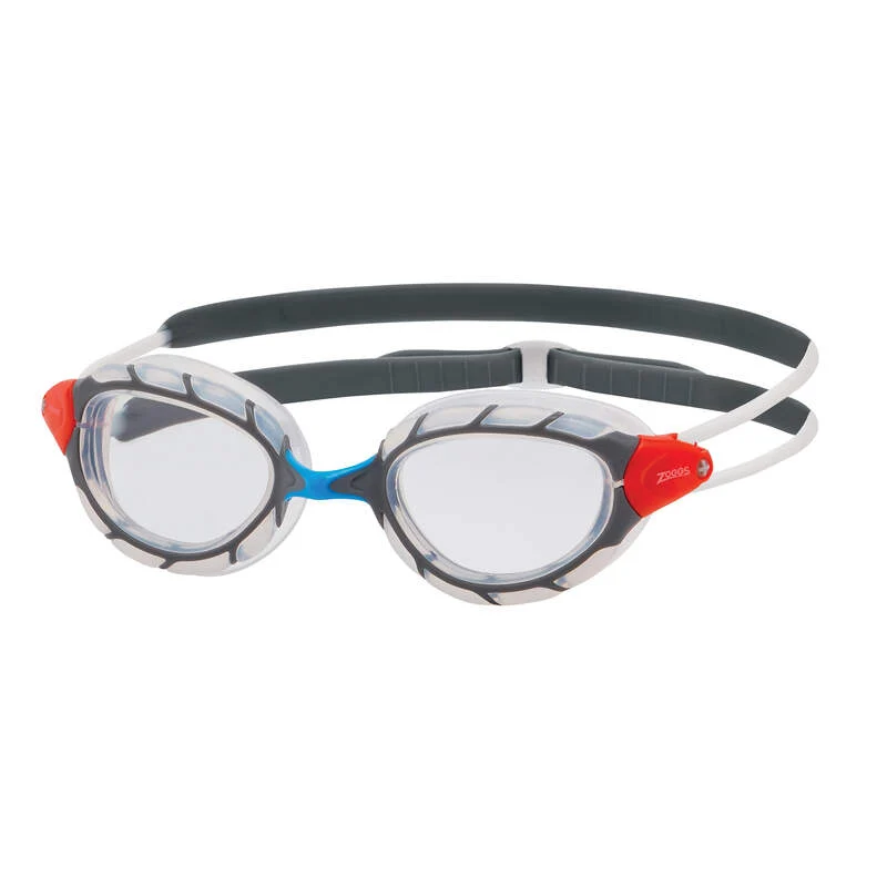 Zoggs Predator, Schwimmbrille, Clear/Grey/Clear