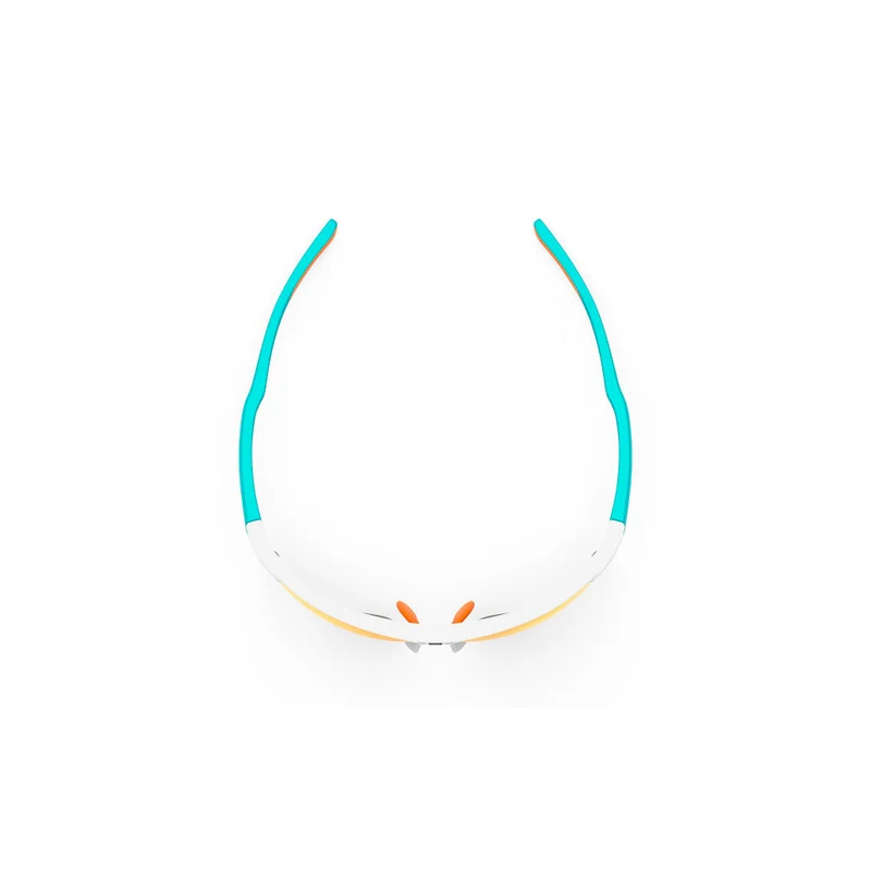 RUDY Project Deltabeat White Emerald (Matte) - RP Optics Multilaser Orange, Radbrille, Sportbrille, weiß/türkis