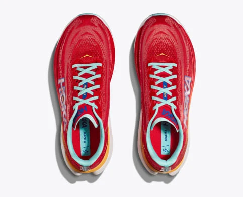 Hoka Mach X, Laufschuhe, Herren, Cerise / Cloudless