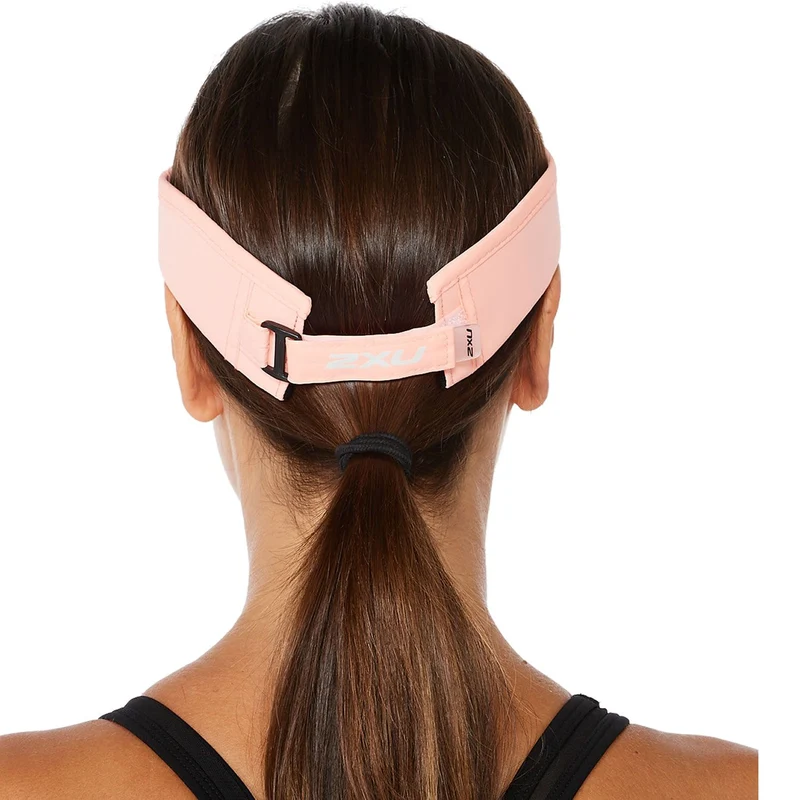 2XU Unisex Run Visor, unisex, Pastel Coral/White
