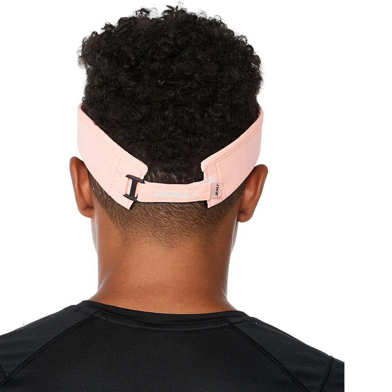 2XU Unisex Run Visor, unisex, Pastel Coral/White