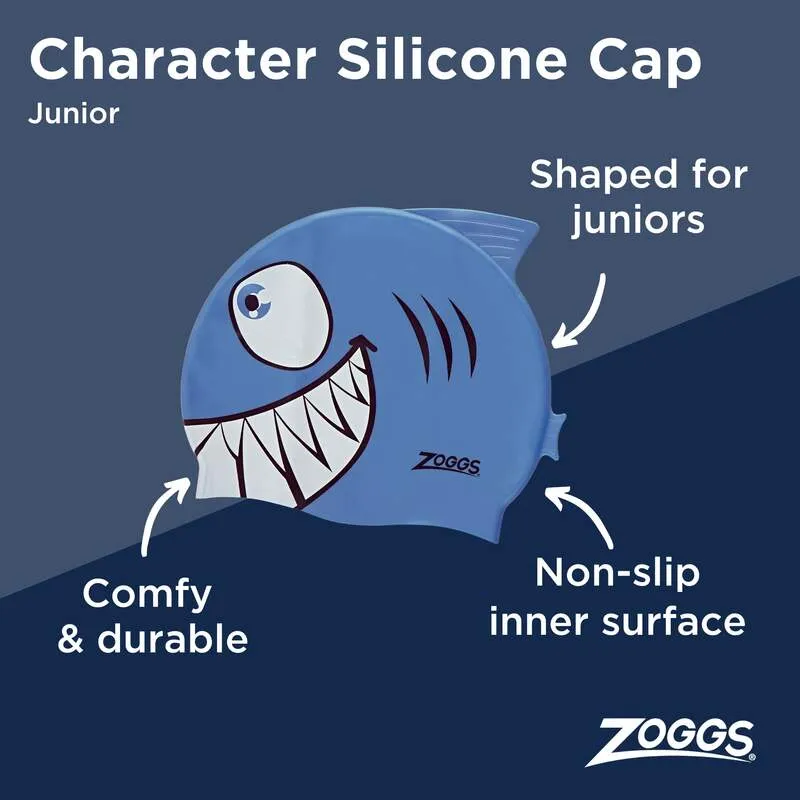 Zoggs Junior Silicone Character Cap, Badekappe, diverse Motive