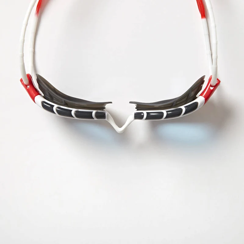 Zoggs Predator, Schwimmbrille, white/red/tint, blaue Gläser, rot/weiß