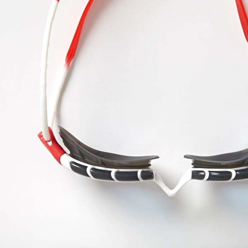 Zoggs Predator, Schwimmbrille, white/red/tint, blaue Gläser, rot/weiß