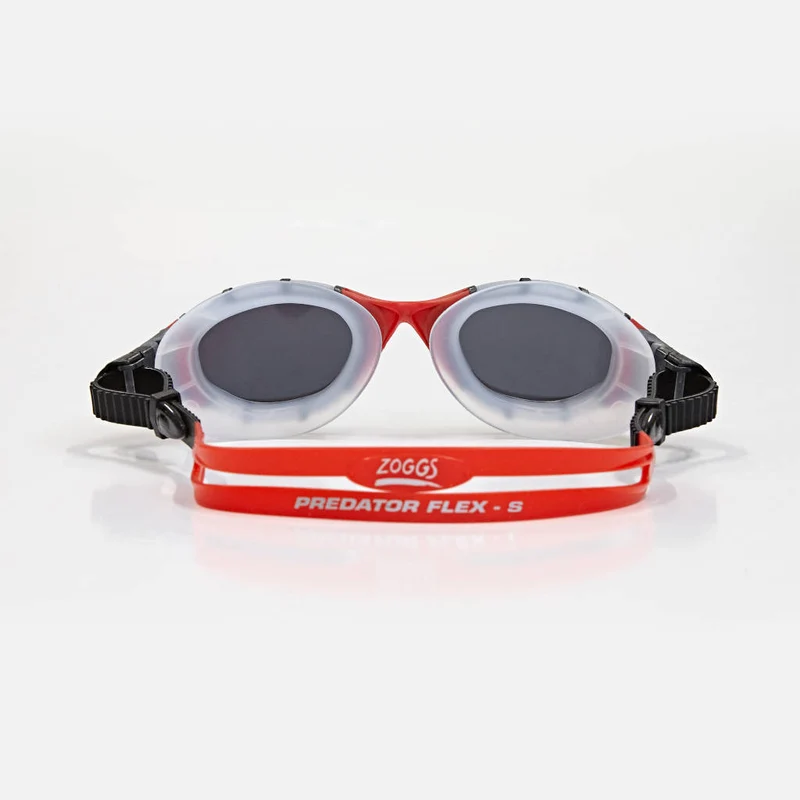 Zoggs Predator Flex Titanium, verspiegelte Gläser, rot/grau