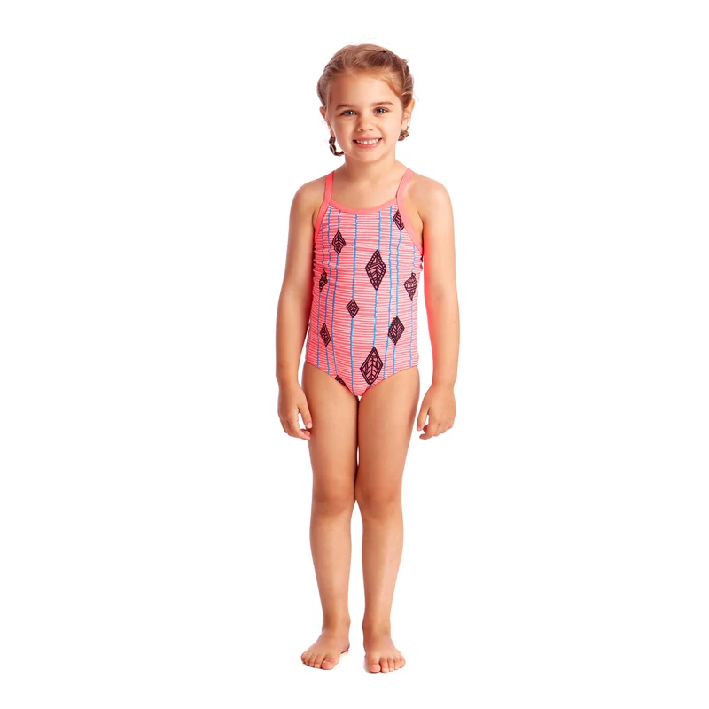 Way Funky Funkita, Toddler Girls Printed One Piece Flying High, Badeanzug, Kinder