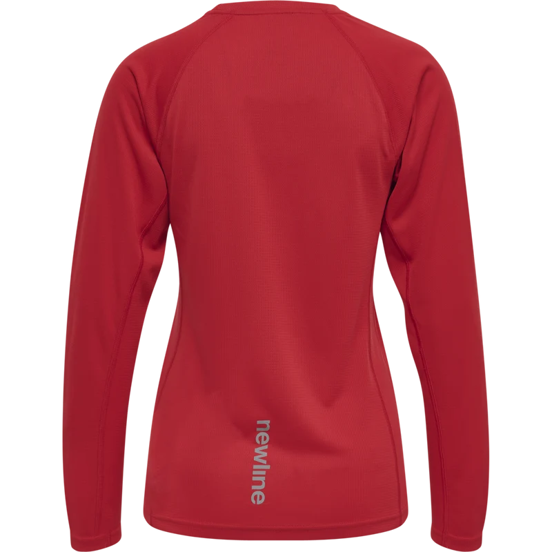 Newline Women Core Running T-Shirt L/S, Damen, tango red, rot